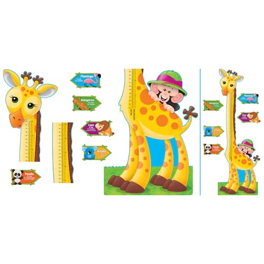 Trend Enterprises Giraffe Growth Chart Bulletin Board Set